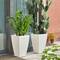Glitzhome® 23" Eco-Friendly Oversized Faux Concrete Square Fluted Pot Planters, 2ct.